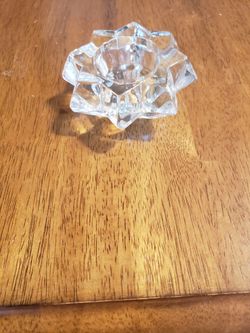Vintage Crystal Single Candle Holder 