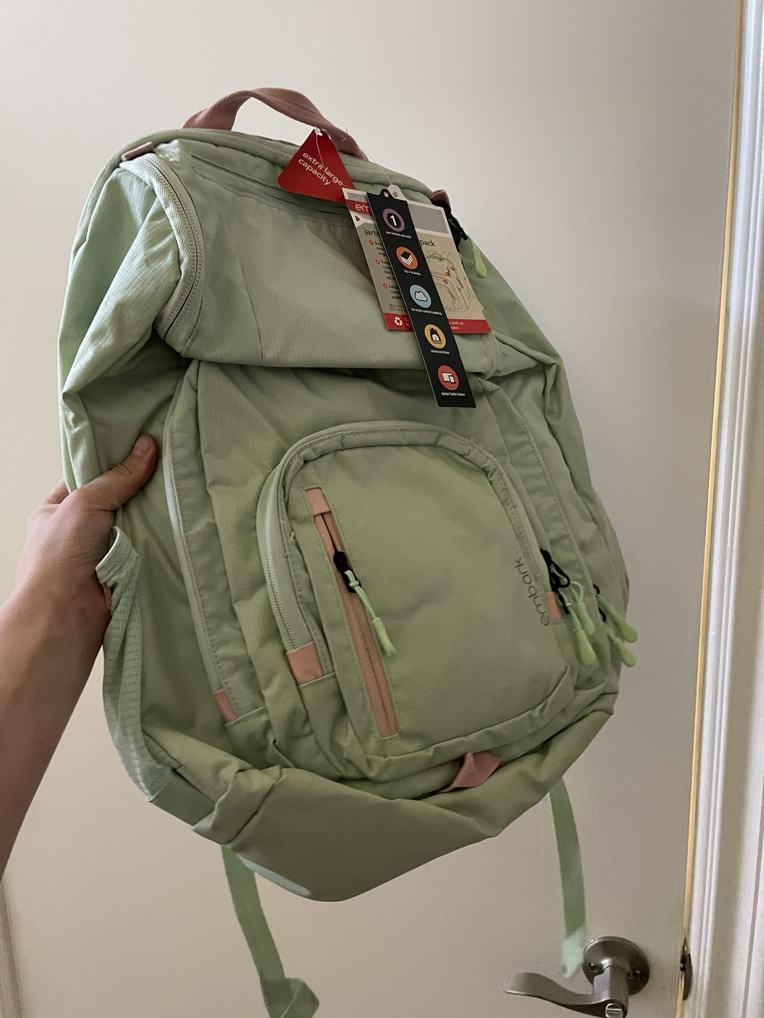 Womens Green Backpack 