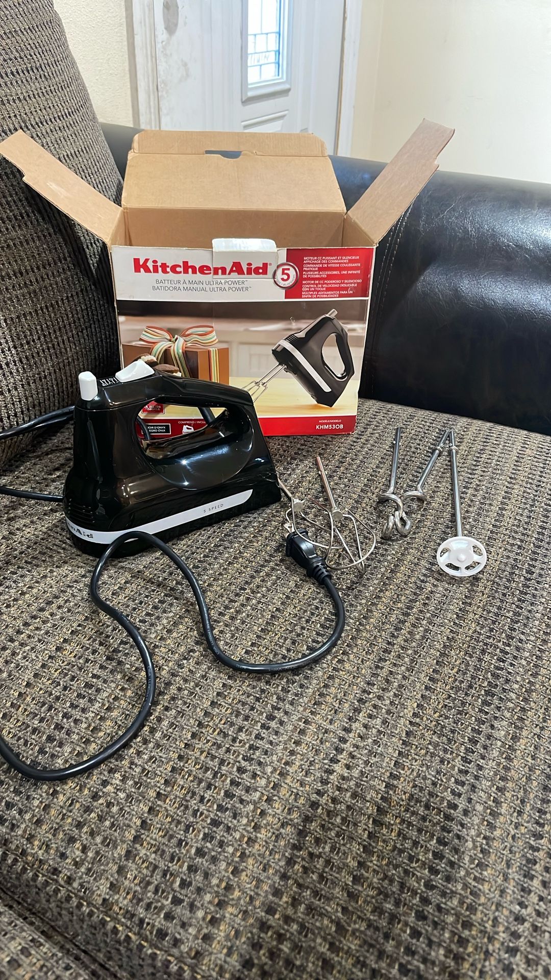 Handheld Kitchenaid Mixer.