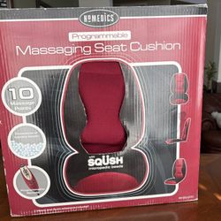 HoMedics Massaging Seat Cushion For Car Or Home With SQUSH