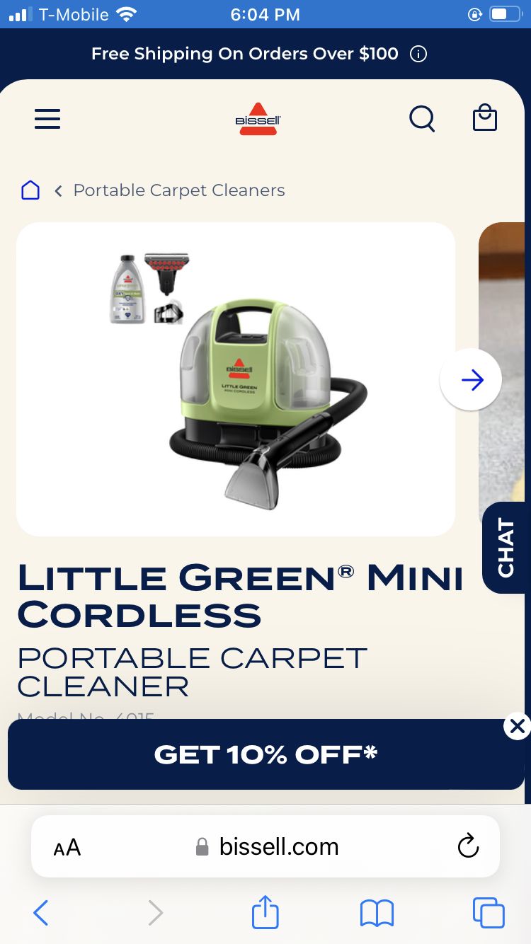 Bissel cordless carpet cleaner