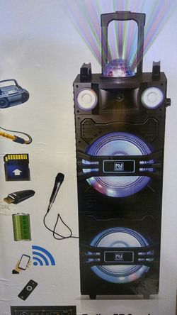 Bluetooth speaker SD card,slot USB port,FM radio,microphone included for karaoke(bosina)