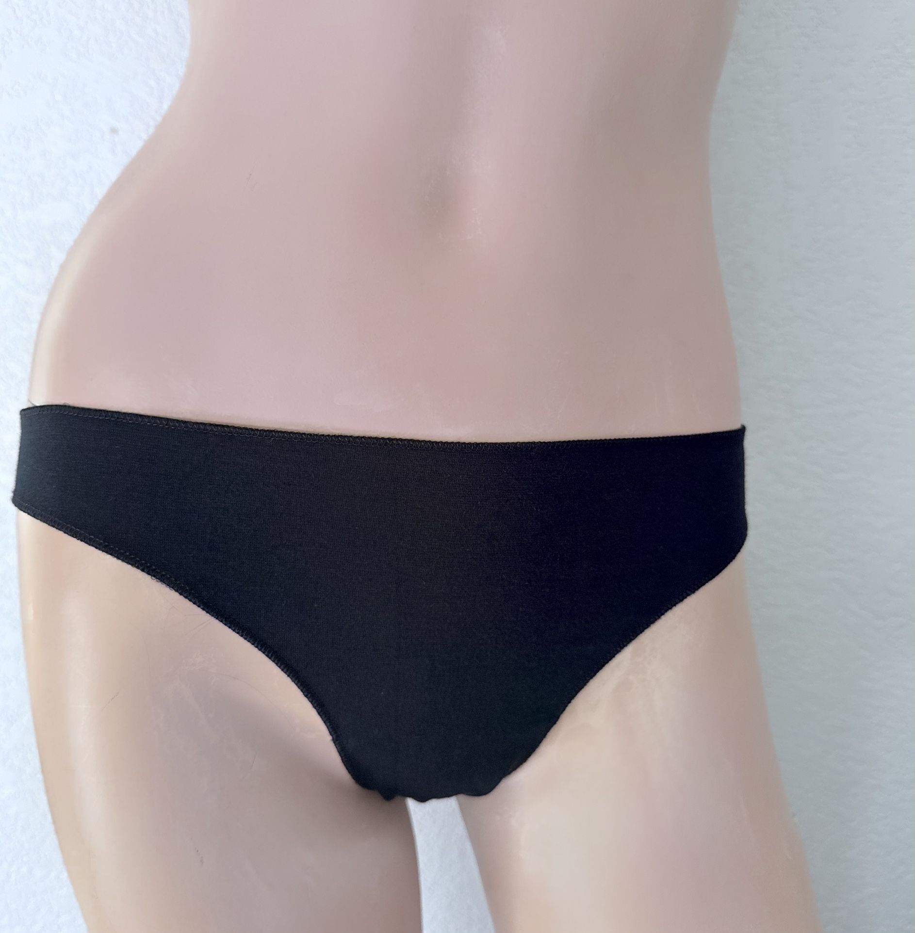 Intimissimi Black Bikini Panty Size L EU 42 IT 4 Stretch Cotton Brief Rare New