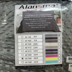 Reversible Weighted Blanket for All Season 60” X 80” 20 Lbs