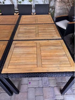 Outdoor patio dining table set