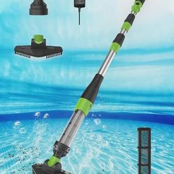 Rechargeable Cordless Pool Vacuum – Handheld Underwater Cleaner with 90-Min Runtime, Telescopic Pole