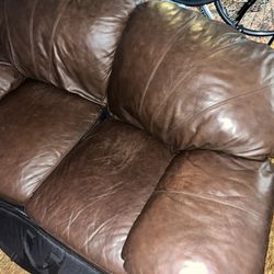Leather sofa medium size 