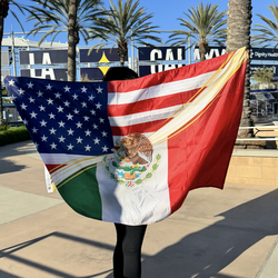 3 x 5 Mexican American flag Chicano Pride flag World Cup