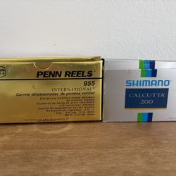 Vintage Shimano Calcutta 200 + USA-Made Penn Reel — Both w/ Original Boxes