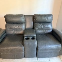 2 Leather Recliner Sofa/couch 