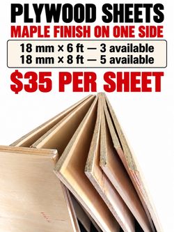 18mm Maple Finish Plywood Sheets