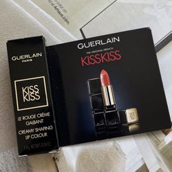 Guerlain KissKiss Creamy Satin Finish Lipstick 344 Coral .04 Oz Travel