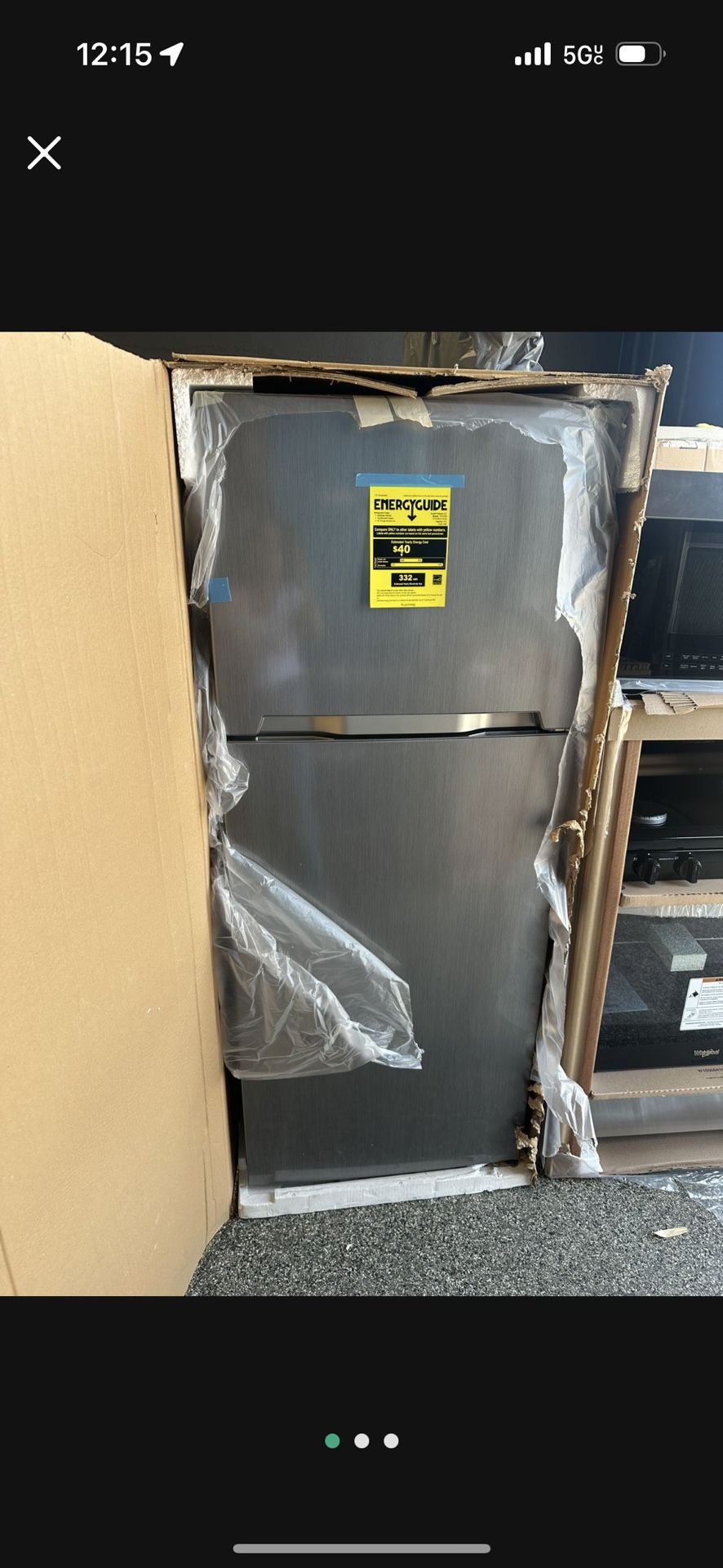 New Apartment Size Stainless Steel Fridge