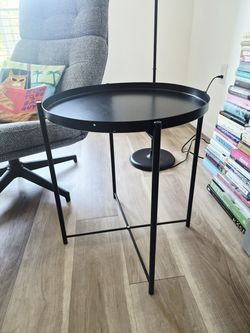 IKEA GLADOM tray table, black, Los Feliz LA