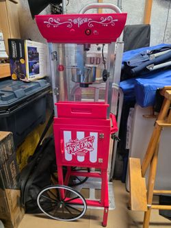 Nostalgia Electrics Popcorn Machine with Cart