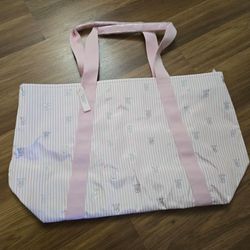 Victoria's Secret Pink Striped Tote Bag