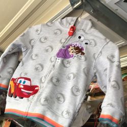 Disney Pixar kids zip up hoodie size 5