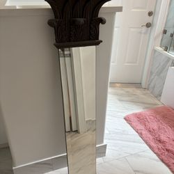 Roman, Greek Or Italian Style CORINTHIAN COLUMN BEVELED WALL MIRROR SHELF  58” X 9”. Great In Hall, Bedroom, Bathroom, Foyer, Anywhere!