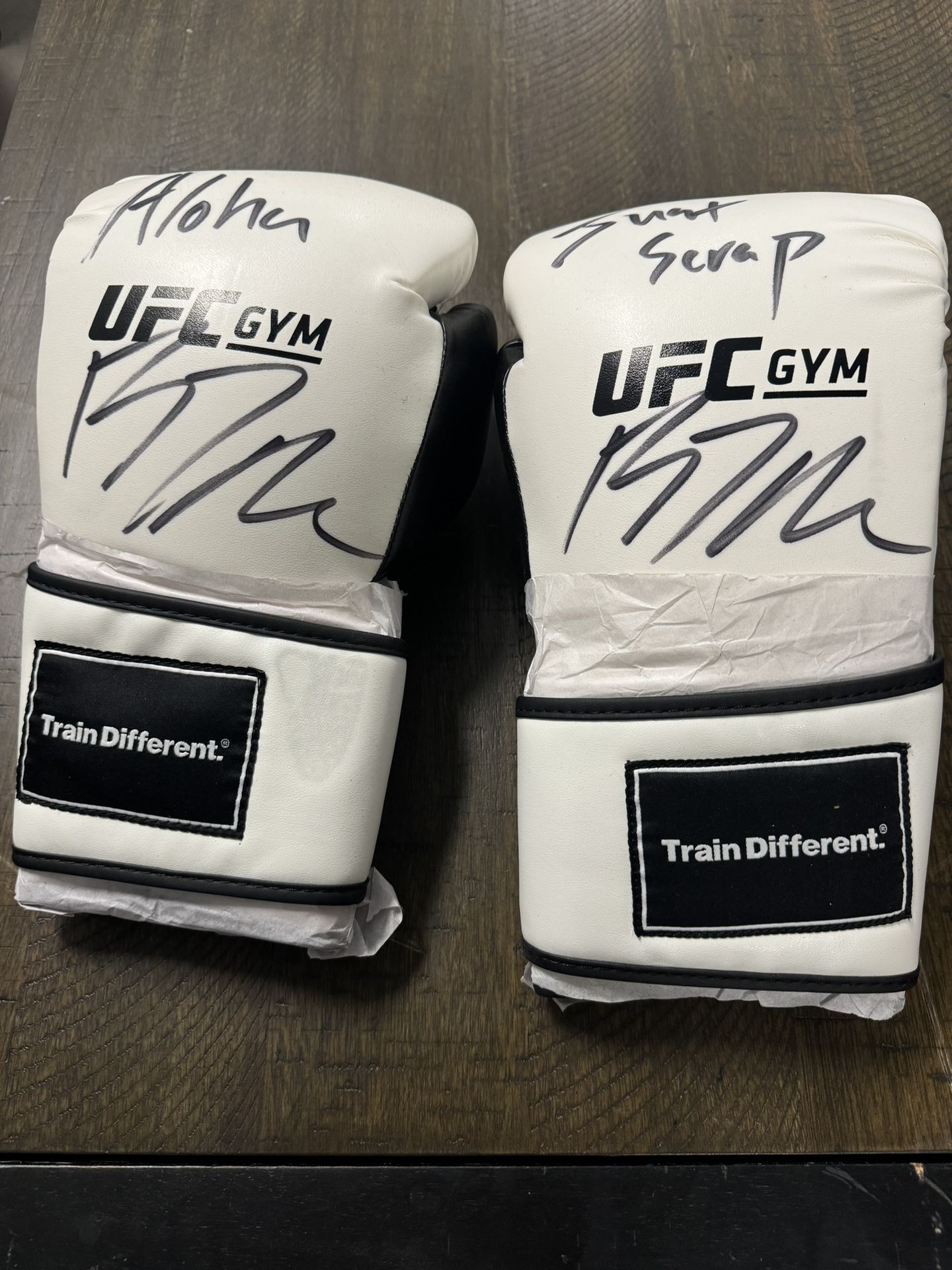 UFC Gym Boxing Gloves Signed By BJ Penn