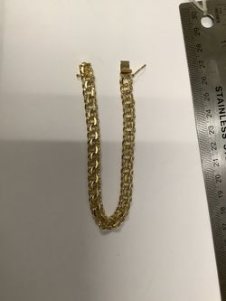 14k yellow gold chino Style Bracelet 108907-7 JE 