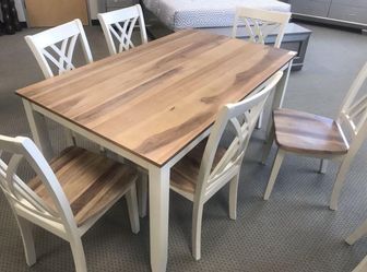 BRAND NEW 7-PC Rustic Barn Breakfast Kitchen Dining Table Set “TAX RETURN SALE”