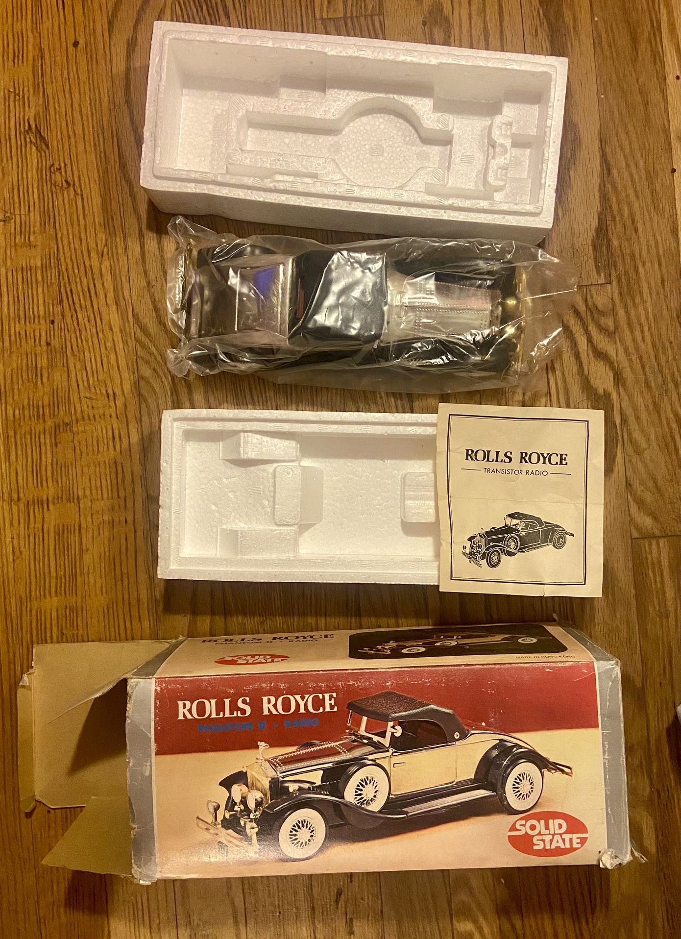 Solid State 1931 Rolls Royce Phantom II Transistor Radio w/ Box &Papers