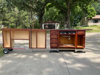 Mahogany custom crafted kitchenette project