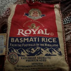 Royal Basmati Rice Tote Bag Zip Handles Heavy Duty Woven Storage 