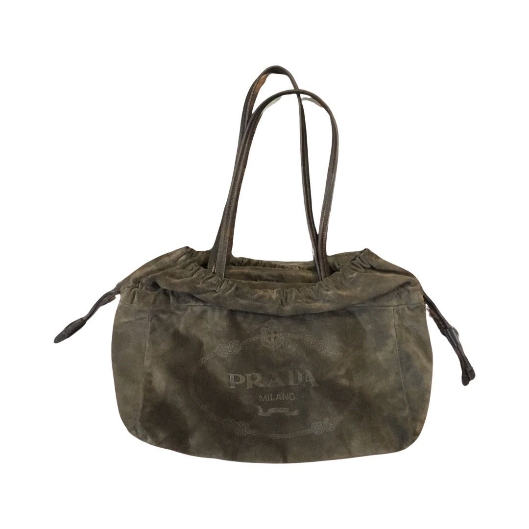 Prada Milano Scamosciato Suede Bag With Authenticity certificate Card