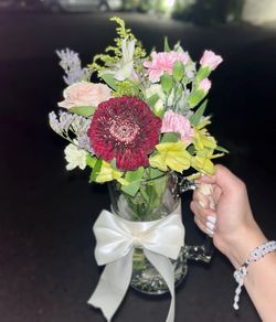 Flowers In Beer Cup