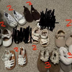 Baby girl shoes , bows, swim wear