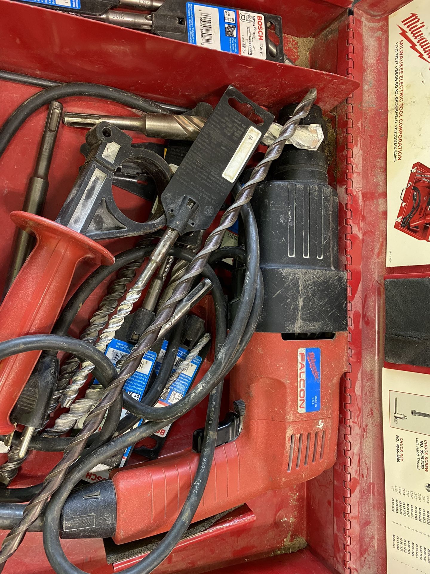 Milwaukee Heavy Duty Falcon 3/4” Rotary Hammer Drill In Case