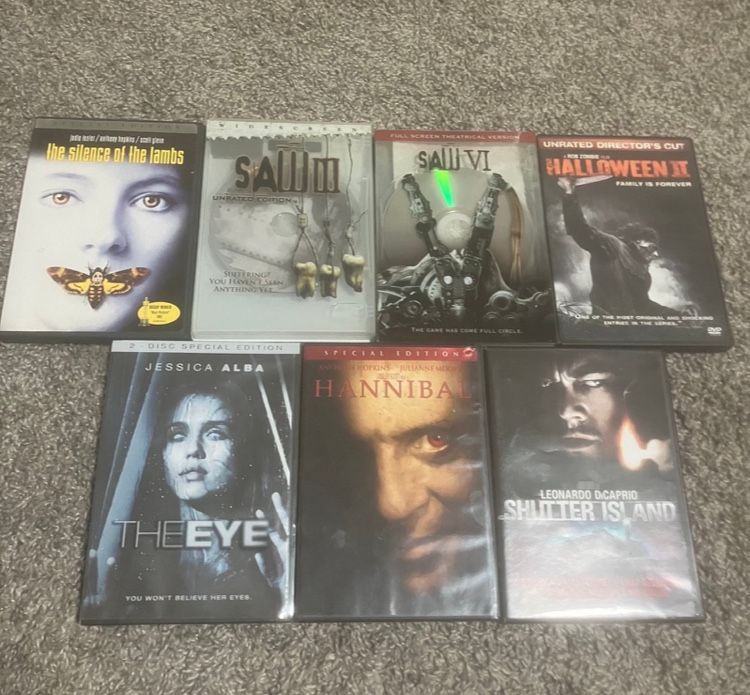 7 Horror DVDs -Like New /New