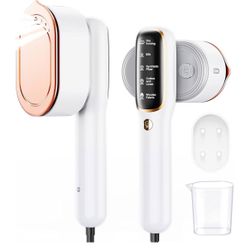 Steamer for Clothes,2-in-1Handheld Ironing Machine,Professional 5 Modes,15s Fast Heat-up, Fabric Wrinkle Remover,100ml Water Tank,Lightweight