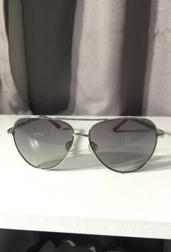 Betsey Johnson aviator sunglasses silver grey lens cute glasses