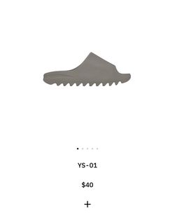 Yeezy YS-01 Slides in Gray Size 11