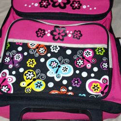 Athletech Girl's Pink Roller Backpack

