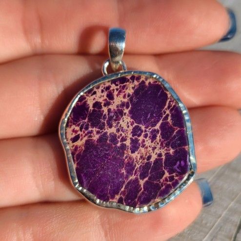 Sea Sediment Jasper 925 Pendant