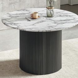 Modern Round Kitchen Table For 4-6 Chairs 
