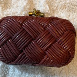 Bottega Veneta Brown Leather Knot Clutch