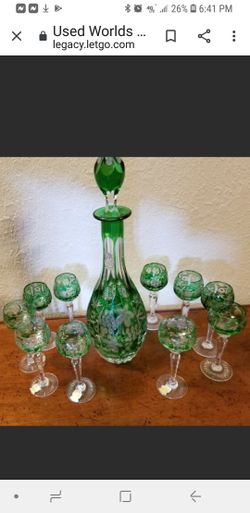 Worlds Finest Imperlux Genuine Hand Cut Lead Crystal Set