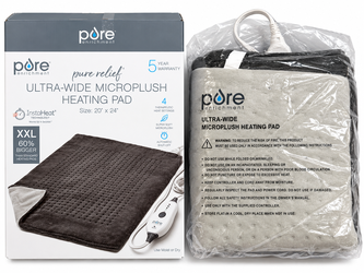 Pure Enrichment Pure Relief XXL Microplush Heating Pad - OPEN BOX