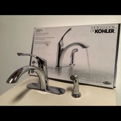 KOHLER Kitchen Faucet with Side Sprayer Chrome