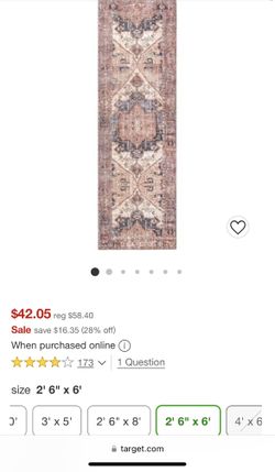 New Rug Runner Pink Target 2x6 