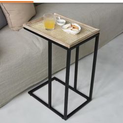 Ratan Table Natural And Black 