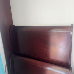 wood Twin bed almost new has been in storage 