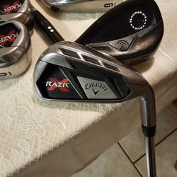 GOOD CONDITION! CALLAWAY RAZR X GOLF CLUB IRON SET WITH CLEVELAND WEDGE