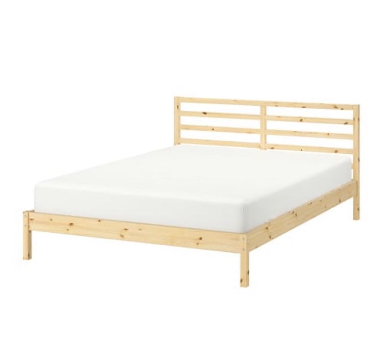 Ikea Full Size Bed "Tarva" INCLUDES BED BASE