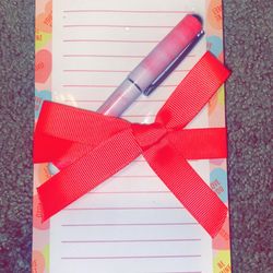 Valentine Notepad And Pen