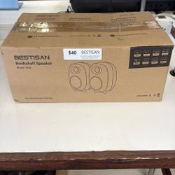 Bestisan Bluetooth Bookshelf Speakers With Remote New In Box